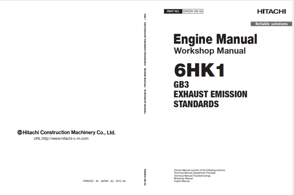 6HK1 GB3 EXHAUST EMISSION STANDARDS Engine Manual (Workshop Manual)