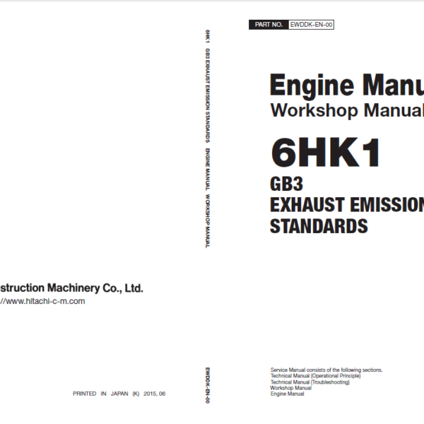 6HK1 GB3 EXHAUST EMISSION STANDARDS Engine Manual (Workshop Manual)