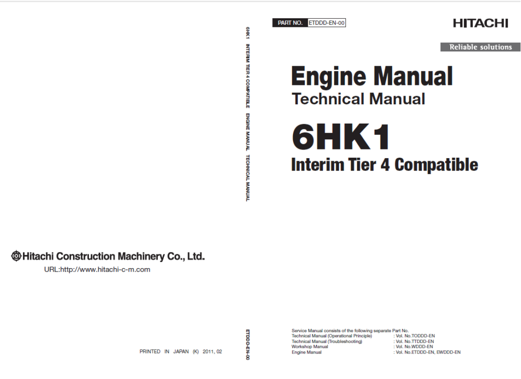 6HK1 Interim Tier 4 Compatible Engine Manual