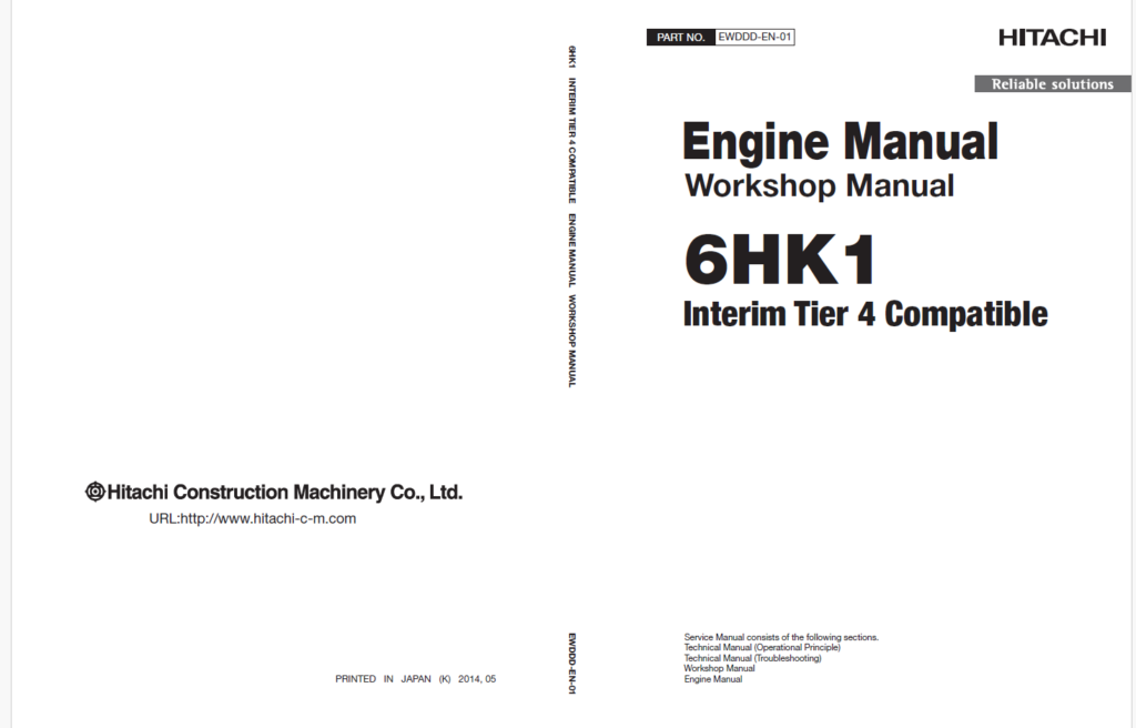 6HK1 Interim Tier 4 Compatible Engine Manual (Workshop Manual)