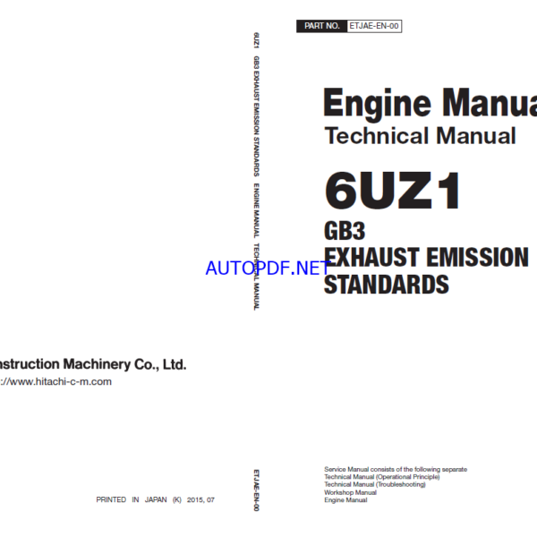 6UZ1 GB3 EXHAUST EMISSION STANDARDS Engine Manual (Technical Manual)