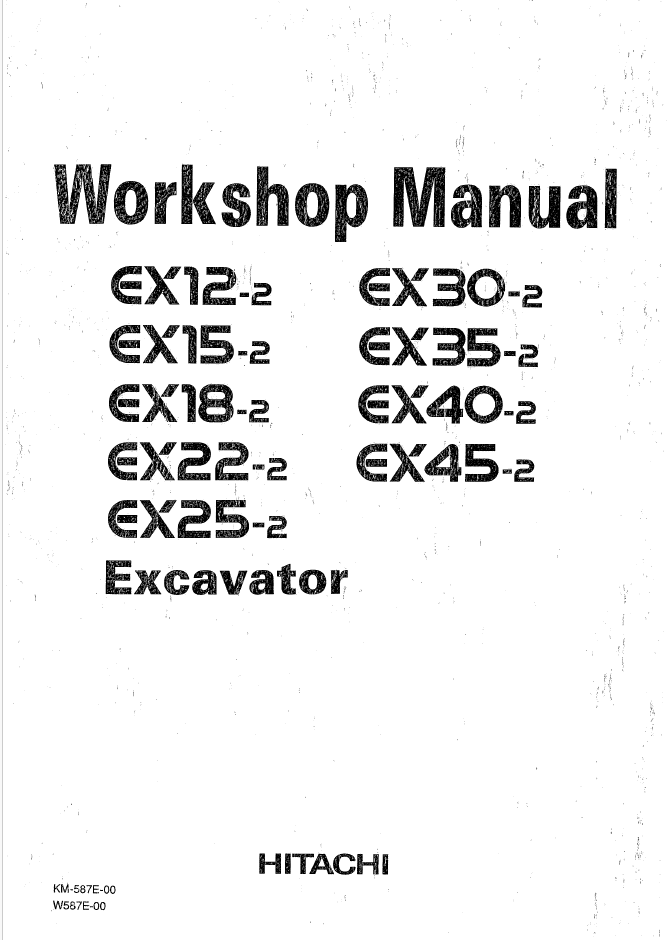 EX12-2,EX15-2,EX18-2,EX22-2,EX25-2,EX30-2,EX35-2,EX40-2,EX45-2 Workshop manual