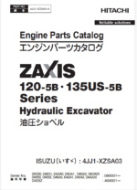 vvZX120-5B,ZX135US-5B Series ISUZU4JJ1-XZSA03 Engine Parts Catalog