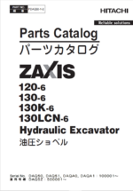 ZX120-6,ZX130-6,ZX130K-6,ZX130LCN-6 Parts Catalog