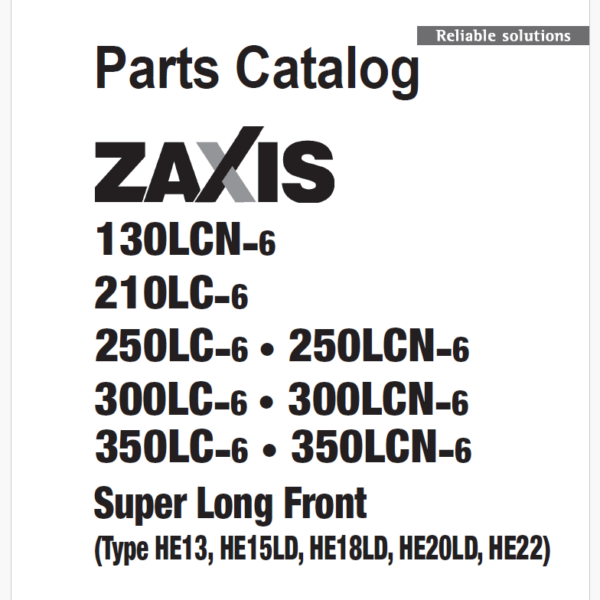 ZX120-6,ZX135US-6 Series ISUZU(4JJ1-XASA12) Engine Parts Catalog
