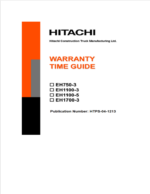 EH750-3, EH1100-3, EH1700-3, EH1100-5C2 HTM Warranty Time Guide