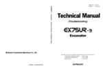EX75UR-3 Technical Manual(Troubleshooting)