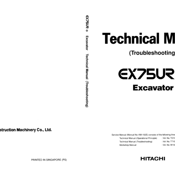 EX75UR-3 Technical Manual(Troubleshooting)