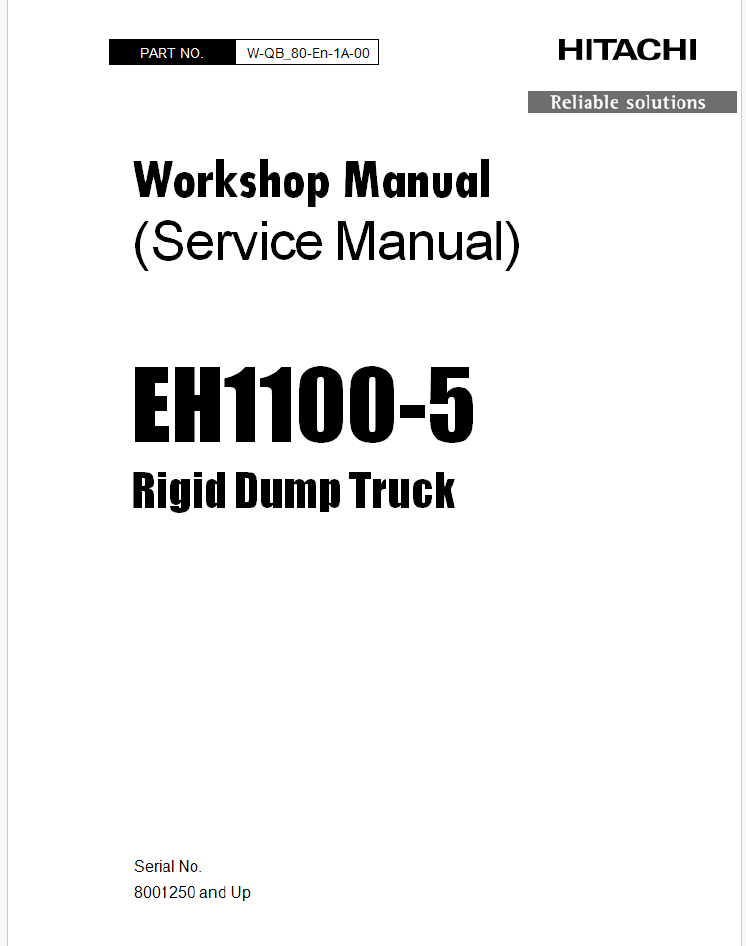 EH1100-5_W-QB_80-En-1A-00_28-Jan-2014 Workshop Manual