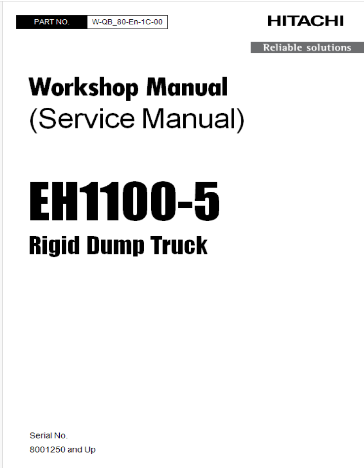 EH1100-5_W-QB_80-En-1C-00_aug-2014 Workshop Manual_