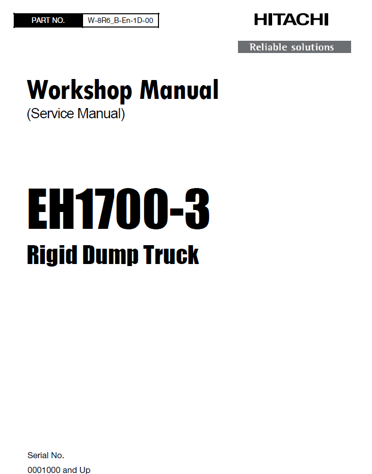 EH1700-3 Rigid Dumptruck Workshop Manual