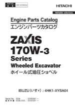 ZX170W-3 Series ISUZU (4HK1-XYSA04) Engine Parts Catalog