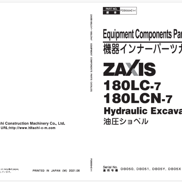 ZX180LC-7,ZX180LCN-7 Inner Parts Catalog
