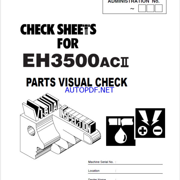 EH3500AC2 PARTS VISUAL CHECK SHEETS