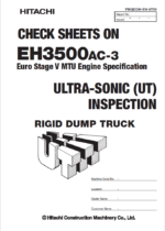 EH3500AC-3 (Euro Stage V MTU Engine) Ultra-sonic(UT) inspection check sheets