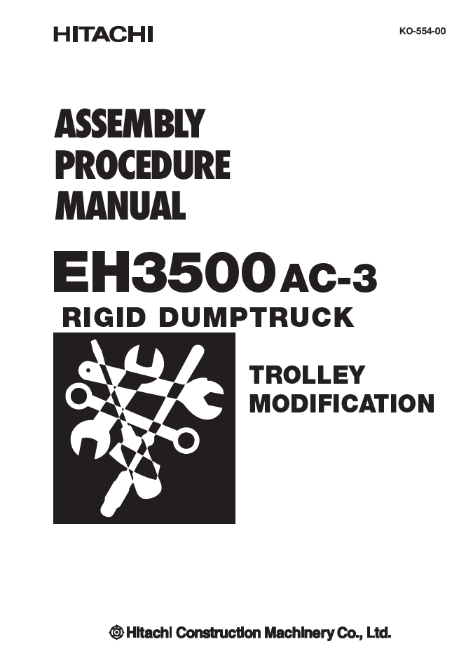 EH3500AC-3 ASSEMBLY PRCEDURE TROLLEY MODIFICATION MANUAL