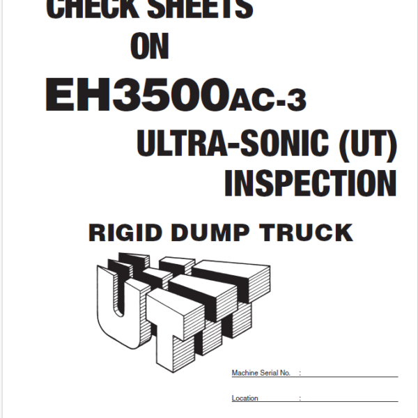 EH3500AC-3 Ultra-sonic(UT) inspection check sheets