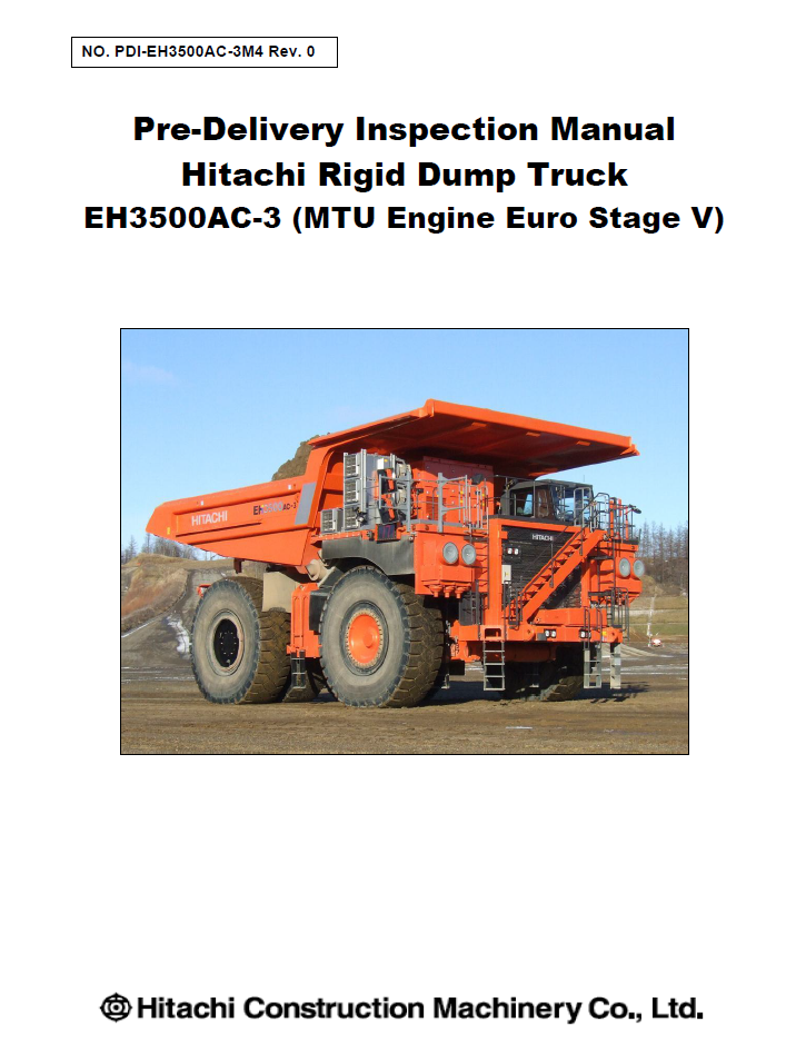 EH3500AC-3M4 Pre-Delivery Inspection Manual