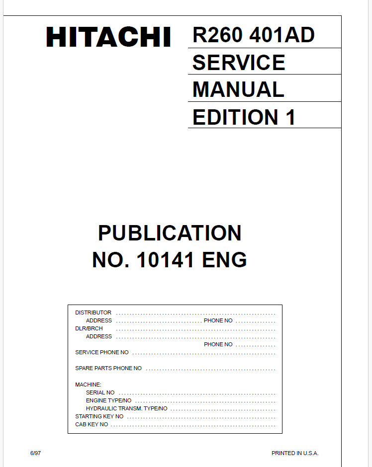 EH4000 Service Manual (DC and covers R260)