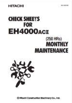 EH4000AC2 MONTHLY MAINTENANCE CHECK SHEETS