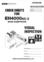 EH4000AC-3 VISUAL INSPECTION CHECK SHEET