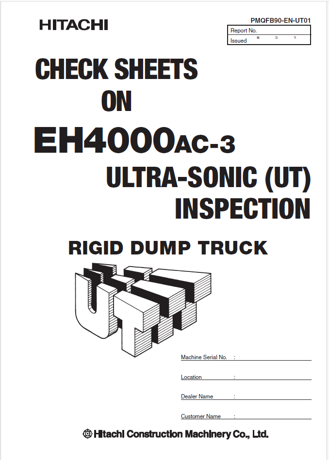 EH4000AC-3 Ultra-sonic(UT) inspection check sheets