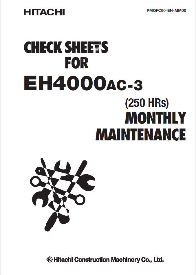 EH4000AC-3 MONTHLY MAINTENANCE CHECK SHEETS