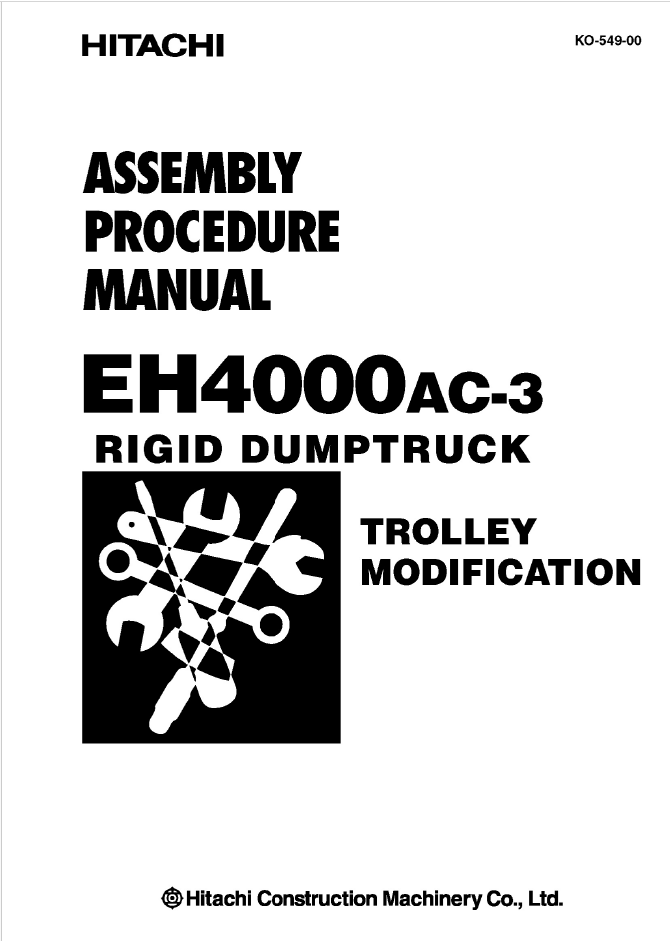 EH4000AC-3 ASSEMBLY PROCEDURE TROLLEY MODIFICATION MANUAL