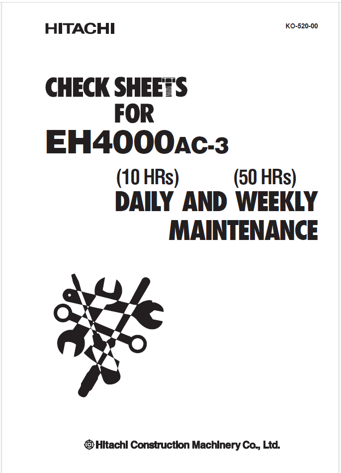 EH4000AC-3 DAILY AND WEEKLY MAINTENANCE CHECK SHEETS