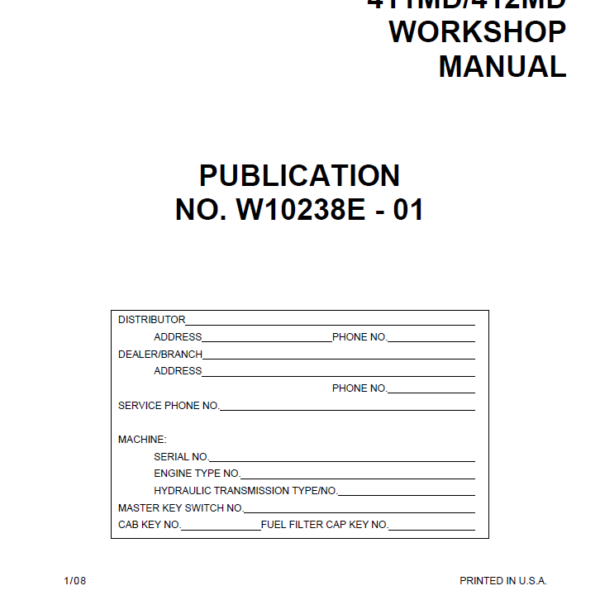 EH4500 Workshop Manual