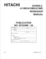 EH4500-2 411MD, 412MD, 413MD Workshop (Service) Manual