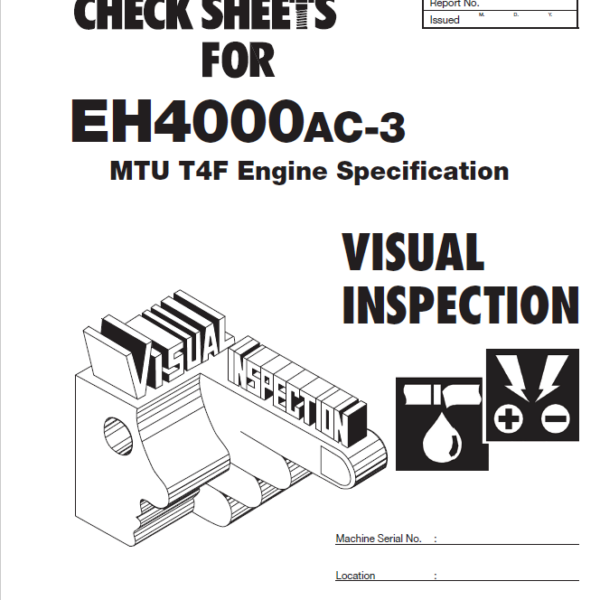 EH4000AC-3M4 VISUAL INSPECTION CHECK SHEET