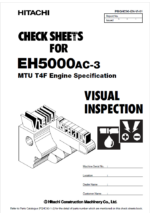 EH5000AC-3 (MTU Tier4 Final) VISUAL INSPECTION CHECK SHEET