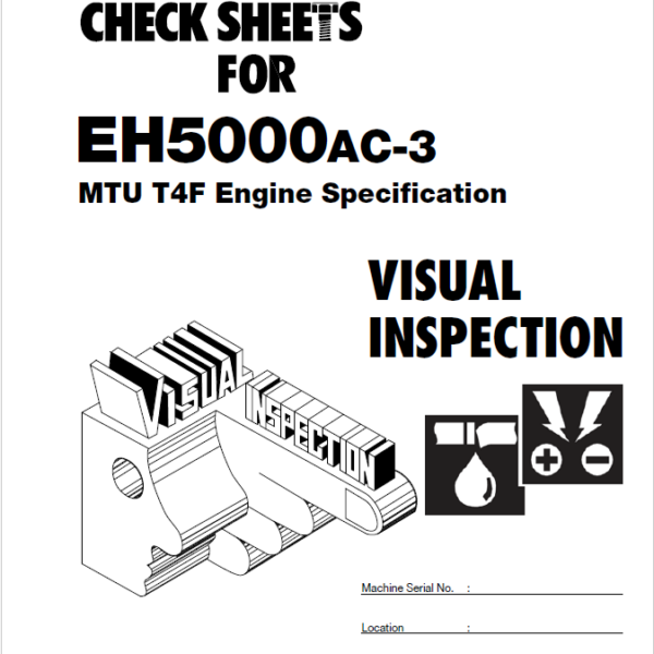 EH5000AC-3 (MTU Tier4 Final) VISUAL INSPECTION CHECK SHEET
