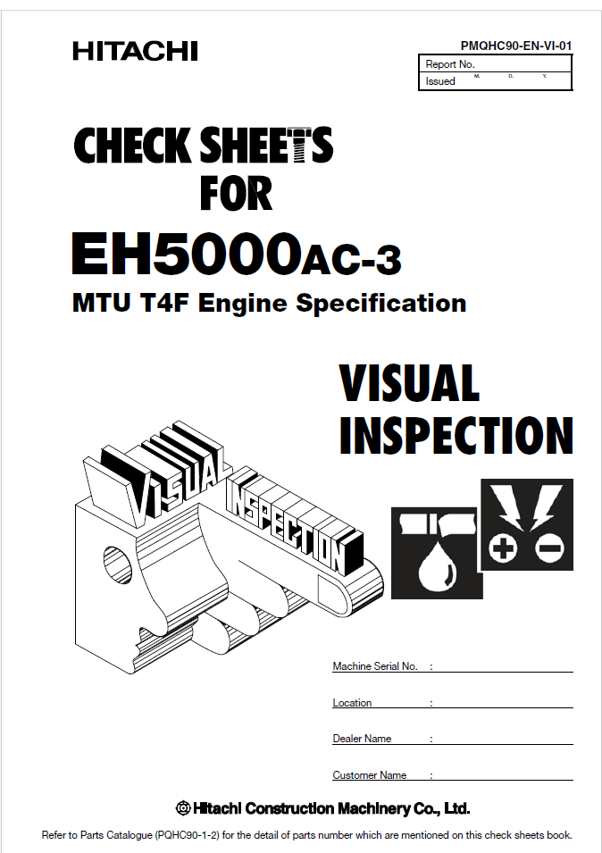 EH5000AC-3 (MTU Tier4 Final) VISUAL INSPECTION CHECK SHEET