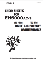 EH5000AC-3 DAILY AND WEEKLY MAINTENANCE CHECK SHEETS