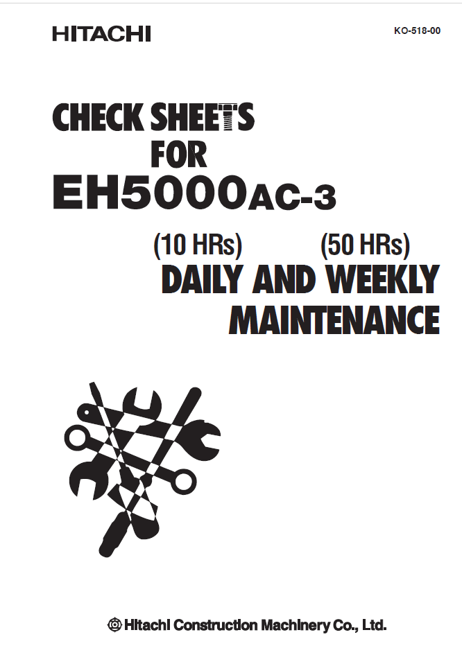 EH5000AC-3 DAILY AND WEEKLY MAINTENANCE CHECK SHEETS