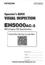 EH5000AC-3 OPERATOR'S QUICK VISUAL INSPECTION CHECK SHEET