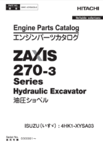 ZX270-3 Series ISUZU 4HK1-XYSA03　Engine Parts Catalog