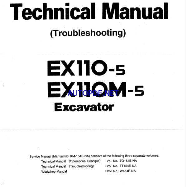 EX110-5,EX110M-5 Technical manual (Troubleshooting)
