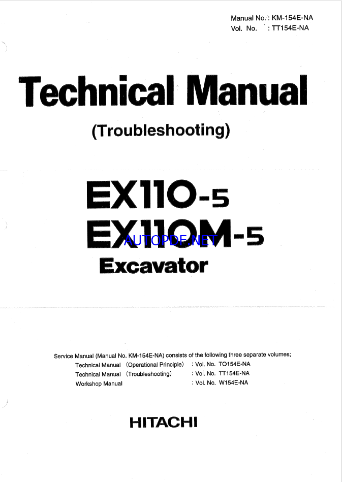 EX110-5,EX110M-5 Technical manual (Troubleshooting)