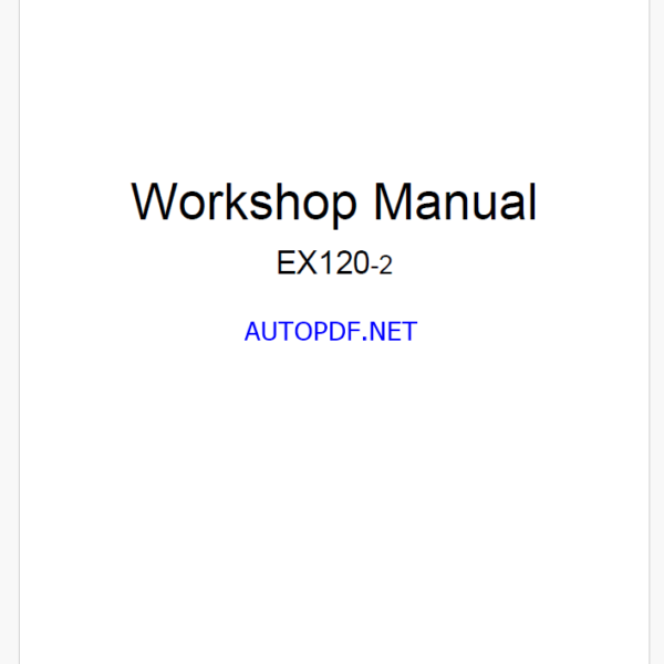 EX120-2 Service Manual