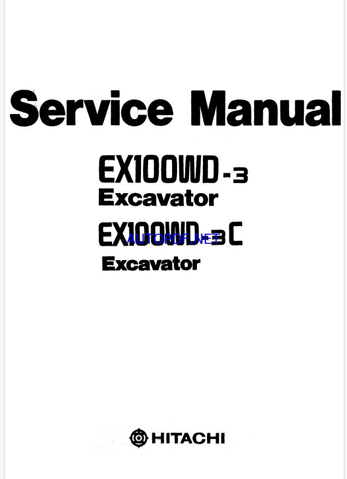 EX100WD-3,EX100WD-3C Service Manual