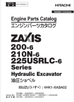 ZX200-6, 210N-6, 225USRLC-6 Series ISUZU (4HK1-XASA02) Engine Parts Catalog