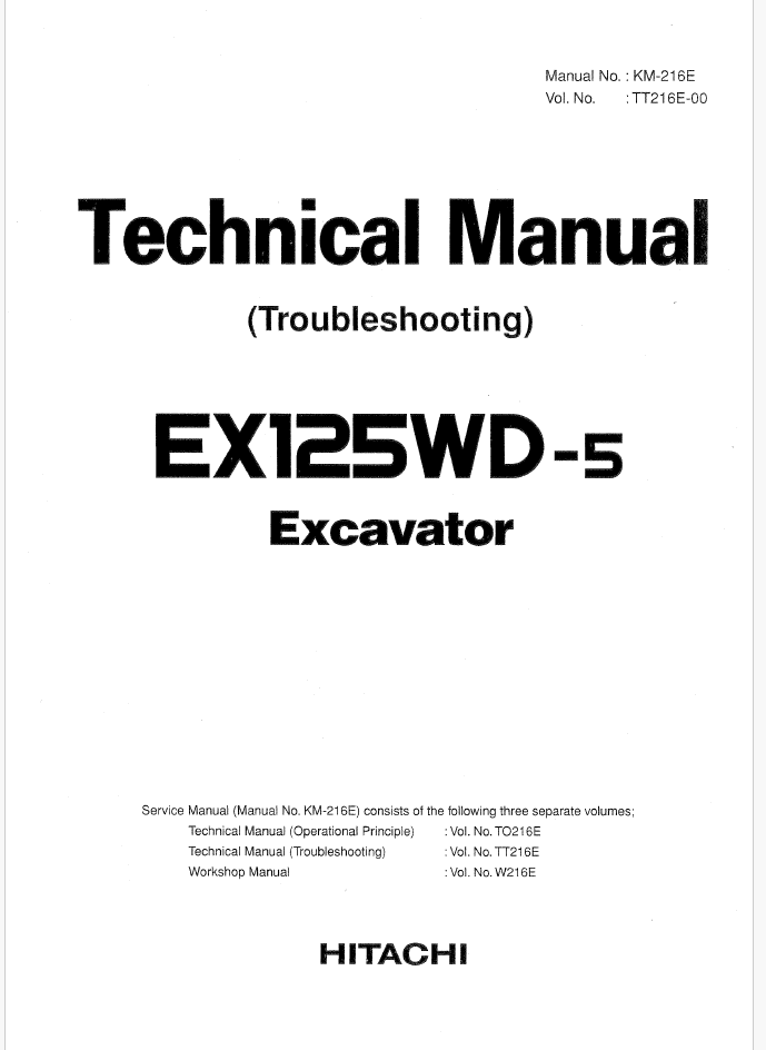EX125WD-5 Technical manual (Troubleshooting)