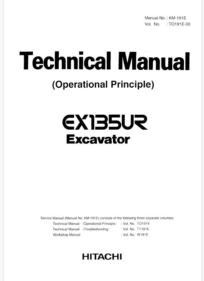 EX135UR Technical manual (Operational Principle)