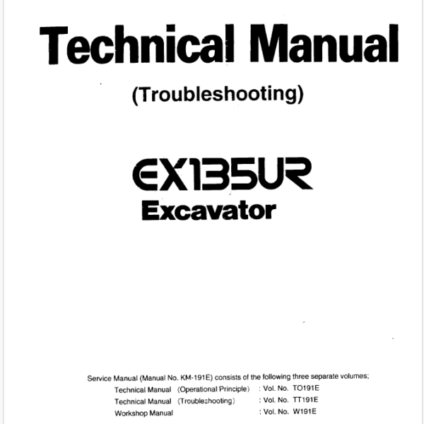 EX135UR Technical manual (Troubleshooting)