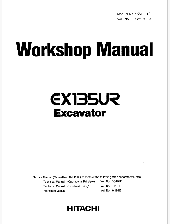 EX135UR Workshop manual