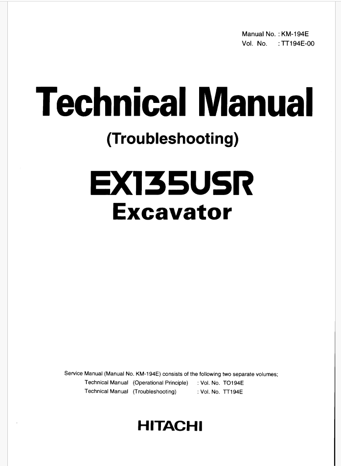 EX135USR Technical manual (Troubleshooting)