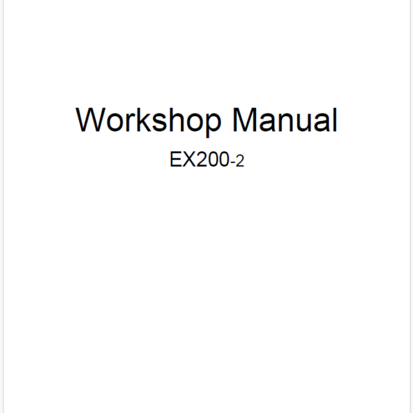 EX200-2 Service Manual